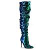 Pleaser - COURTLY3011 Kniehohe Stiefeletten - Mehrfarben/Grün Product image
